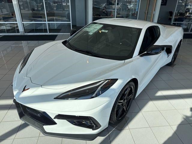 2026 Chevrolet Corvette Stingray 1LT in Arctic White — front three-quarter view