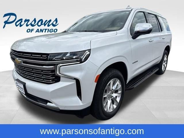 2021 Chevrolet Tahoe 4WD Premier in Iridescent Pearl Tricoat — front three-quarter view