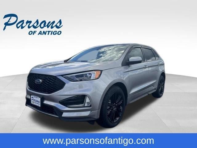 2022 Ford Edge ST-Line AWD in Silver — front three-quarter view