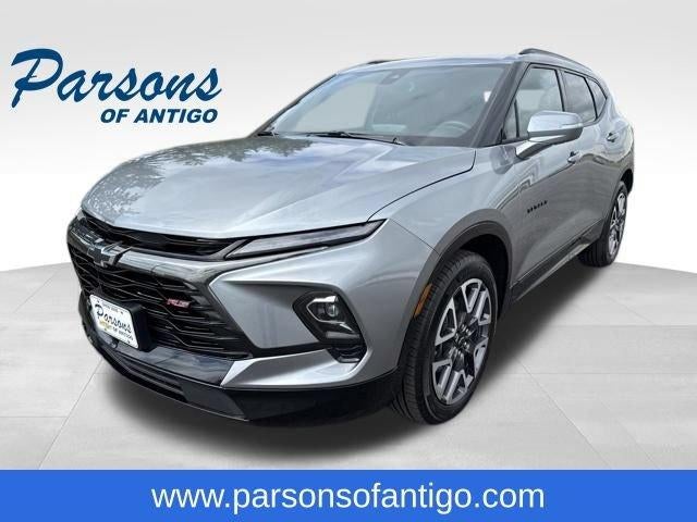 2025 Chevrolet Blazer RS AWD in Sterling Gray Metallic — front three-quarter view