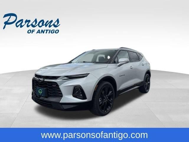 2022 Chevrolet Blazer RS AWD in Silver Ice Metallic — front three-quarter view